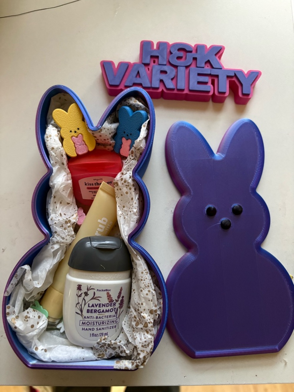 Purple Bunny-Shaped Gift Box set